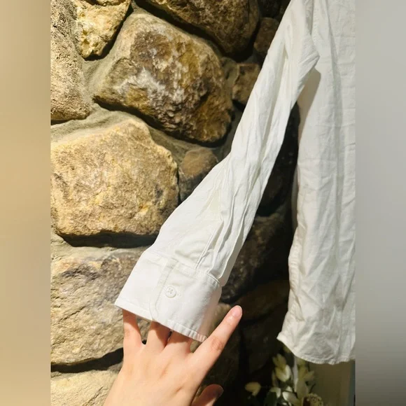 Reformation $128 Will Oversized White Button Down Shirt | Size S - Picture 6 of 13